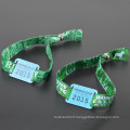 One Time Use Wristbands Polyester Custom Tissu tissé RFID Wristband